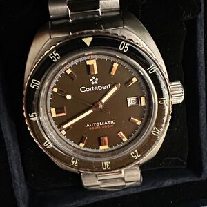 Cortebert Swiss Automatic Watch Silver and Brown Made in Switzerland 🇨🇭